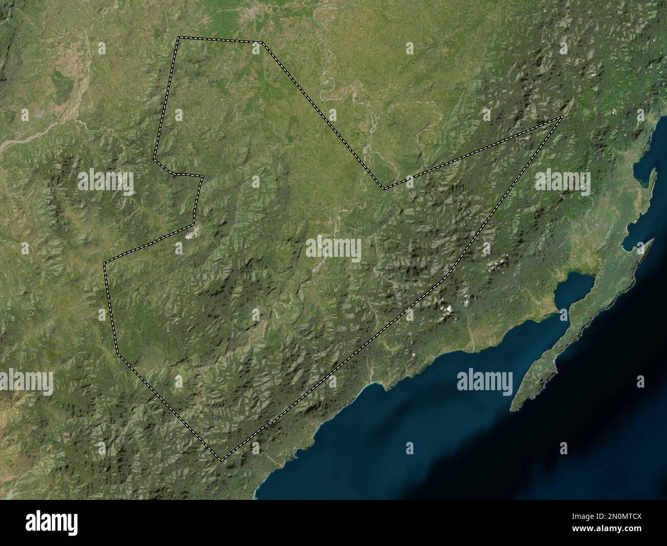 Quirino, province of Philippines. Low resolution satellite map Stock Photo
