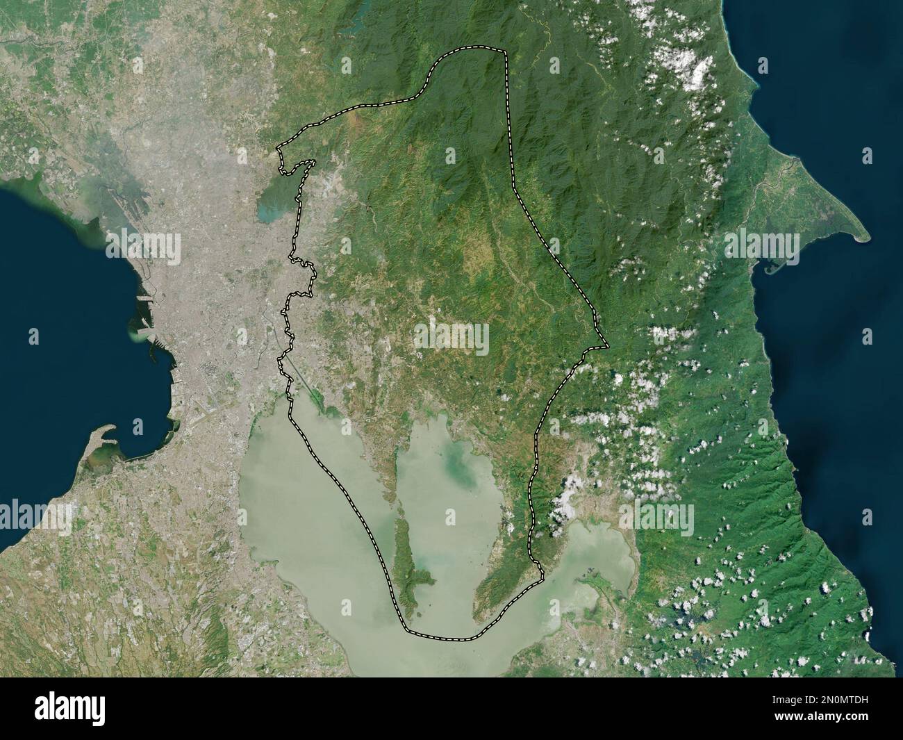 Rizal, province of Philippines. High resolution satellite map Stock