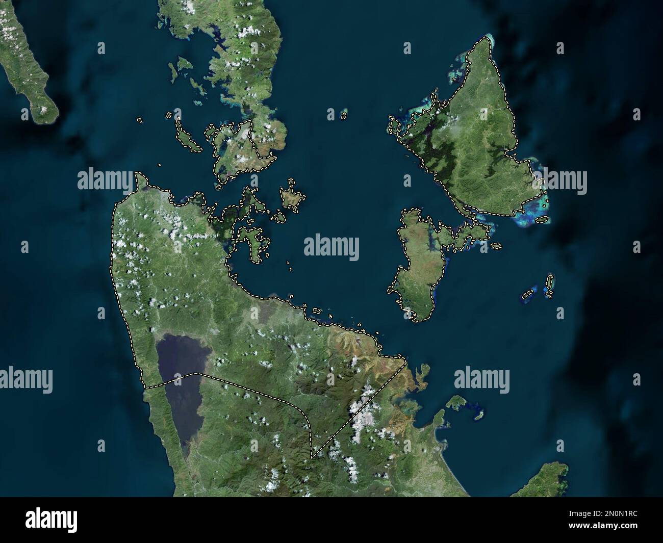 Surigao del Norte, province of Philippines. High resolution satellite