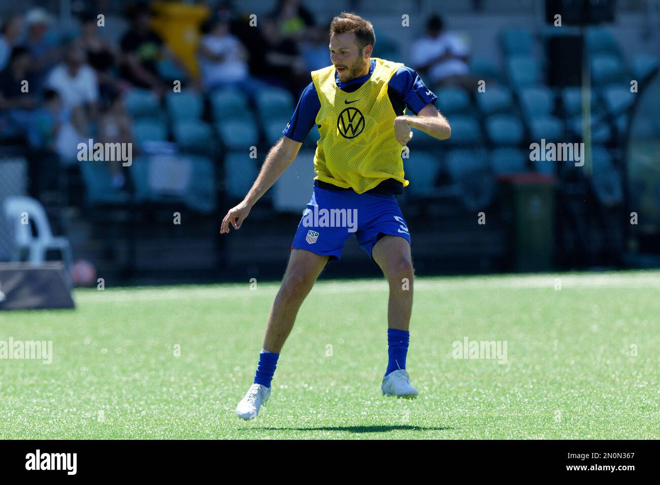 John Sullivan of USA warms up before the match between Australia and