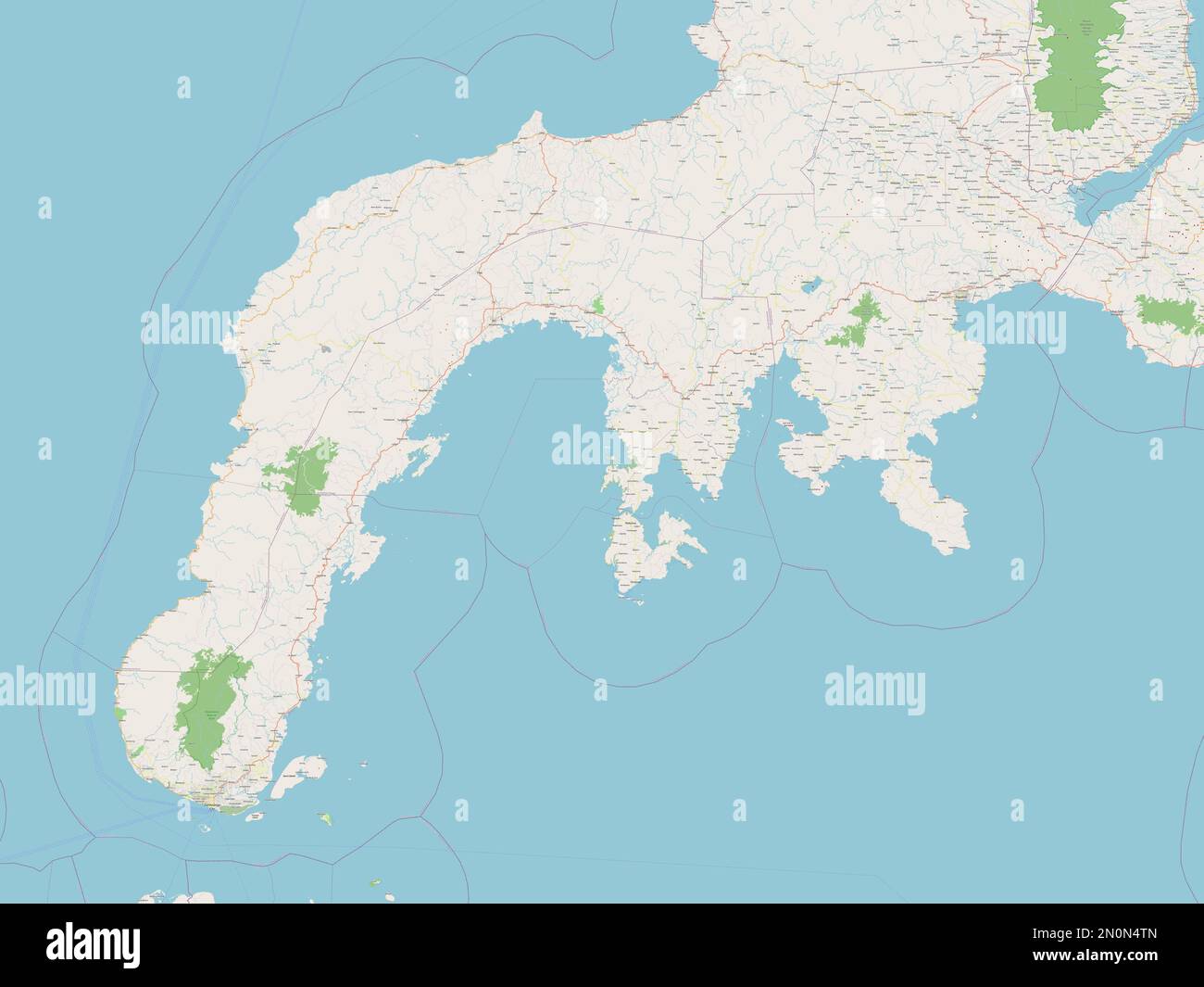 Zamboanga del Sur, province of Philippines. Open Street Map Stock Photo
