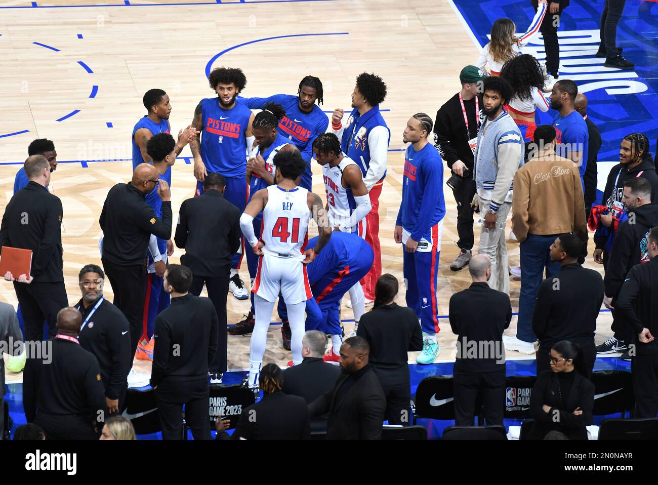 NBA Paris Game 2023 match between Detroit Pistons and Chicago Bulls at