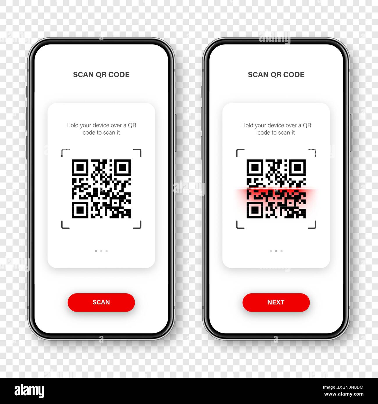 QR code scanner, reader app for smartphone. Identification tracking code.  Serial number, product ID with digital information. Store, supermarket scan  Stock Vector Image & Art - Alamy