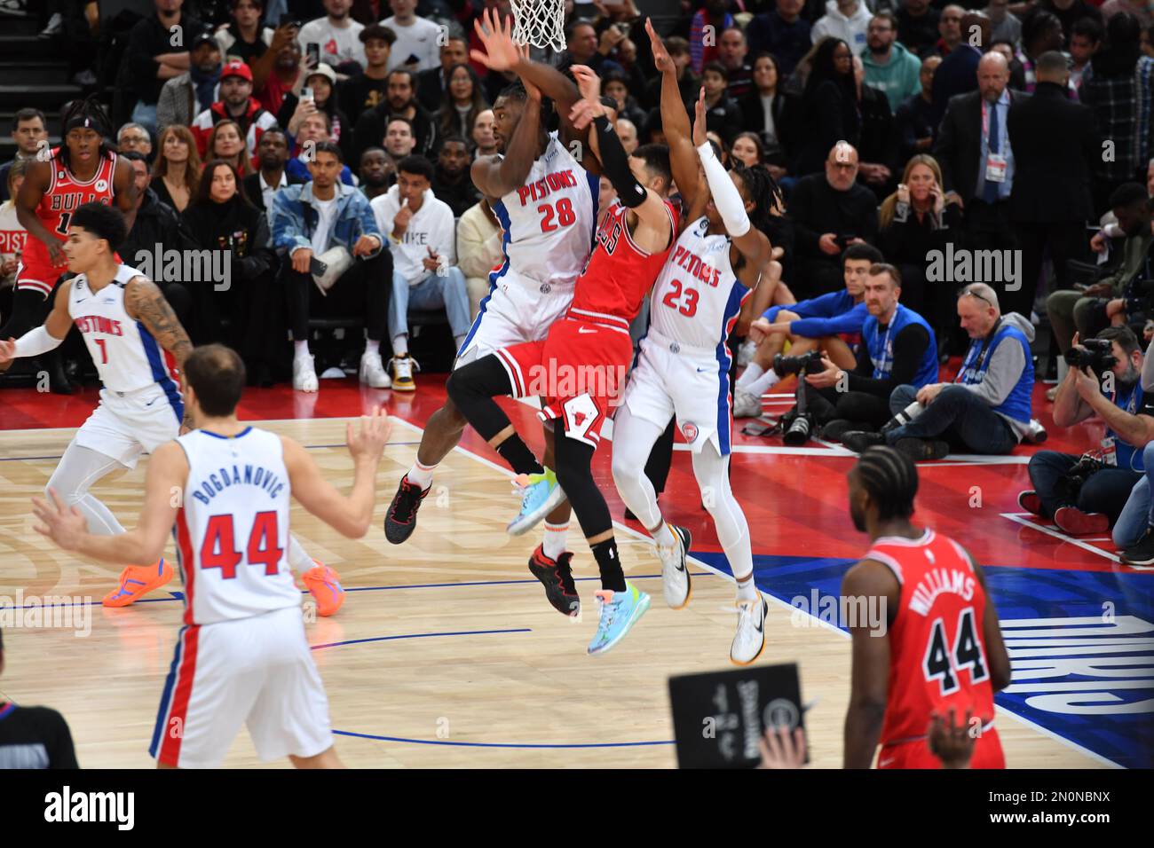 NBA Paris Game 2023 match between Detroit Pistons and Chicago Bulls at