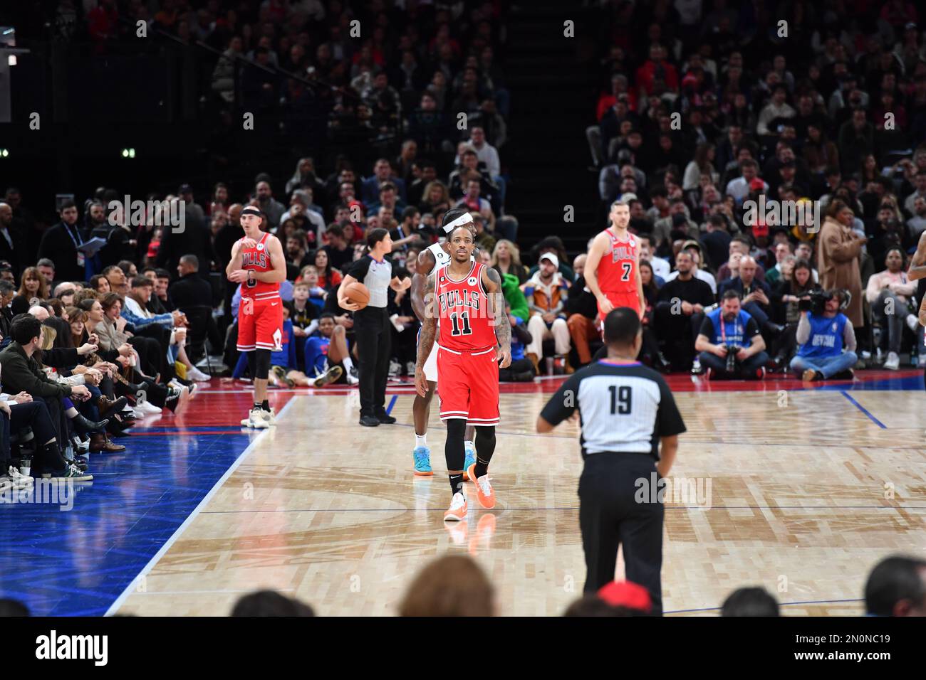 NBA Paris Game 2023 match between Detroit Pistons and Chicago Bulls at
