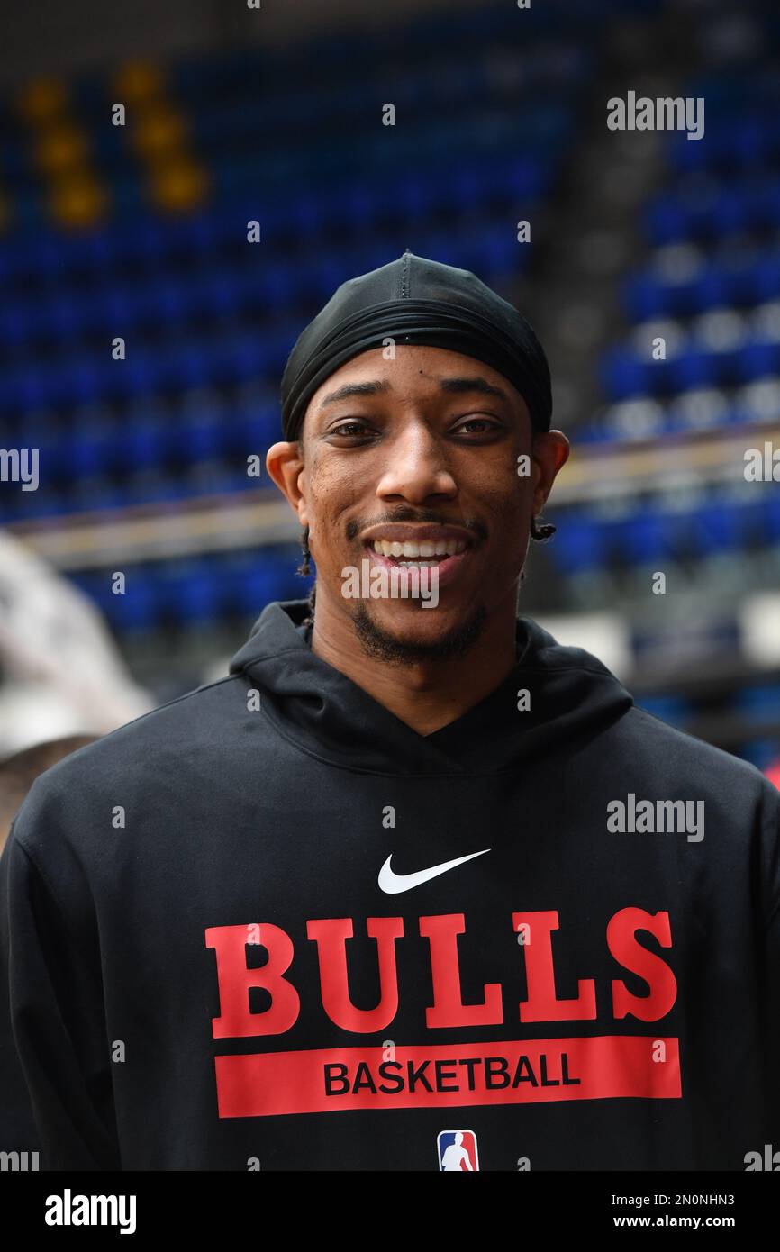 DeMar DeRozan Chicago Bulls hold practice ahead of NBA Paris Game Stock Photo