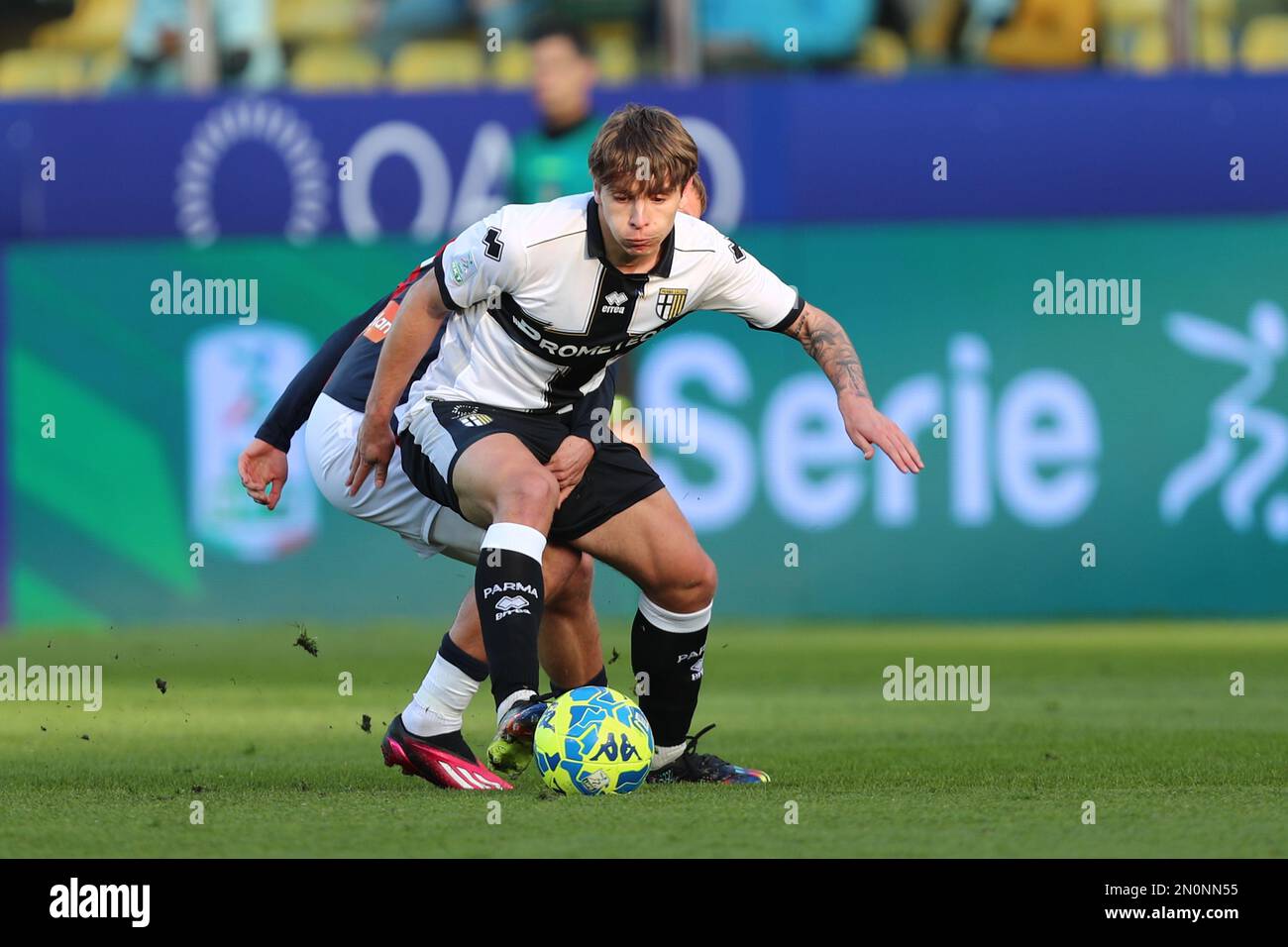 Parma, Italy. 05th Feb, 2023. Tardini Stadium, 05.02.23 Franco Damian  Vazquez (10 Parma) celebrates his goal during the Serie B match between  Parma and Genoa at Tardini Stadium in Parma, Italia Soccer (