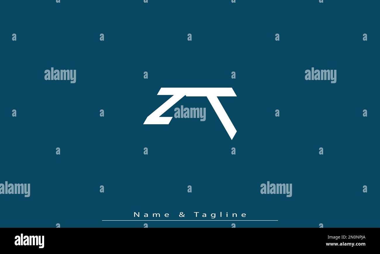 Alphabet letters Initials Monogram logo ZT , TZ Stock Vector Image ...