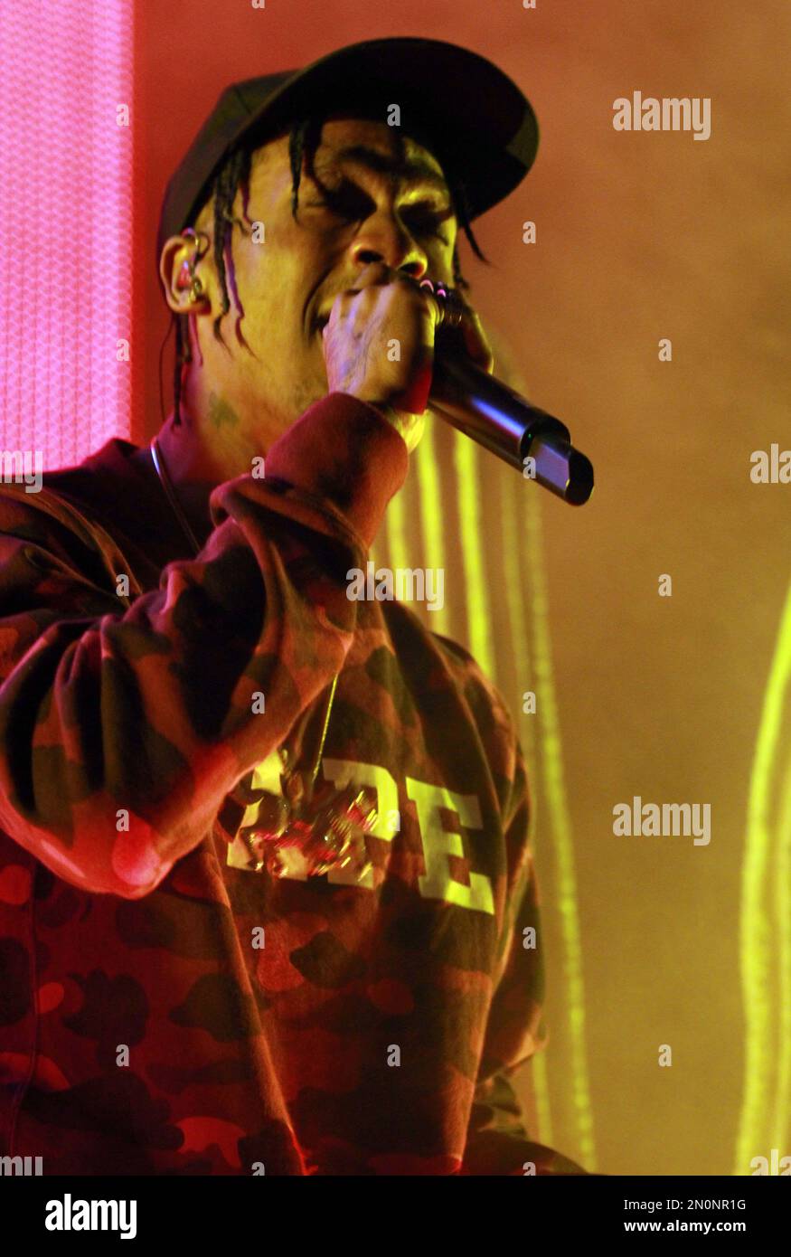 Travis Scott performs as the opener for The Weeknd at Philips Arena on Tuesday, December 15
