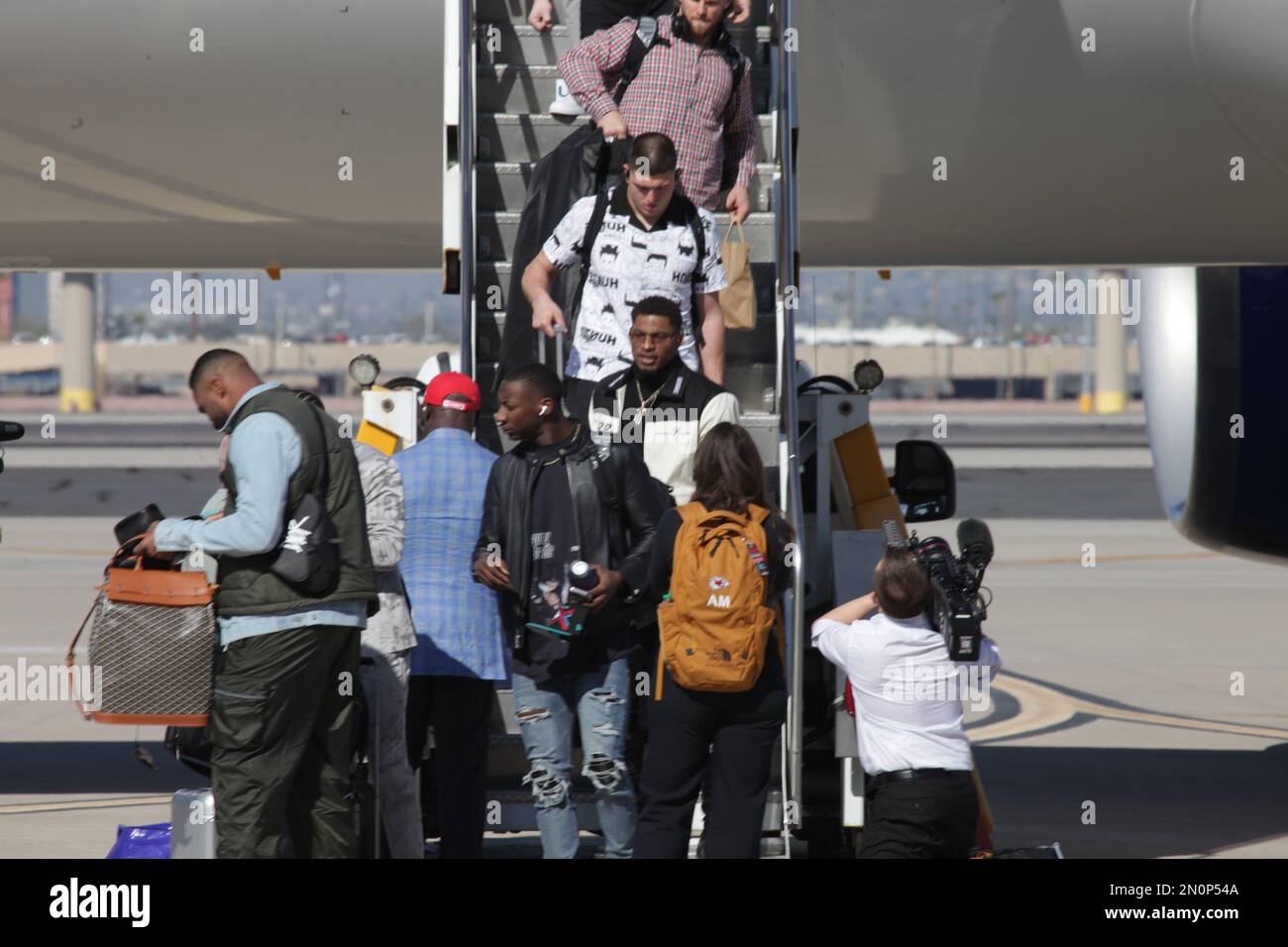 Arizona, USA, USA. 5th Feb, 2023. (INT) Arrival of Kansas Players for