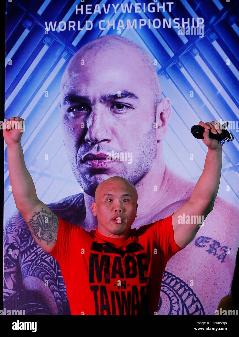 Mixed Martial Arts heavyweight fighter Paul Cheng of Canada greets