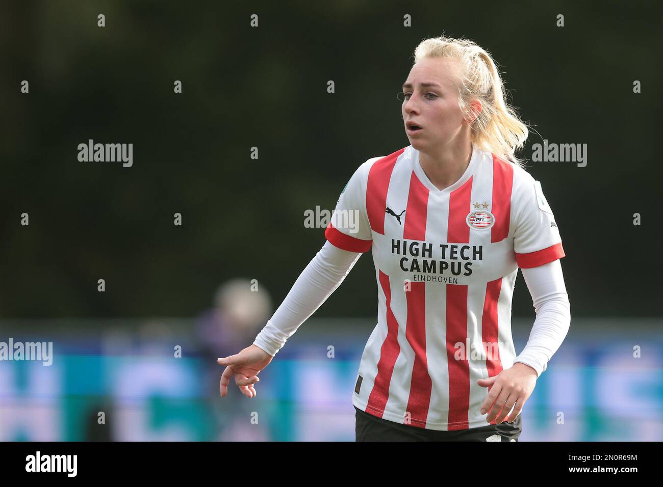 EINDHOVEN - Inessa Kaagman of PSV V1 during the Dutch Eredivisie women's match between PSV and Ajax at PSV Campus De Herdgang on February 5, 2023 in Eindhoven, Netherlands. AP | Dutch Height | Jeroen Putmans Stock Photo