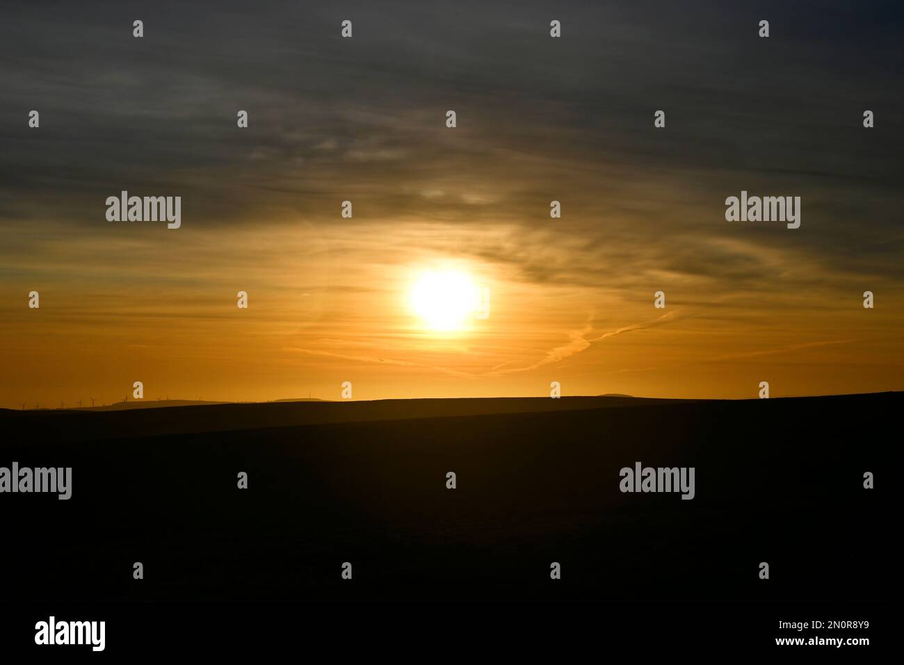 Lammermuir hills sunrise Stock Photo