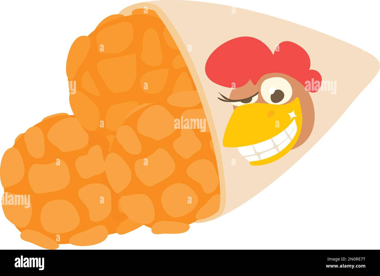 Chicken food icon isometric vector. Fried chicken meat in paper