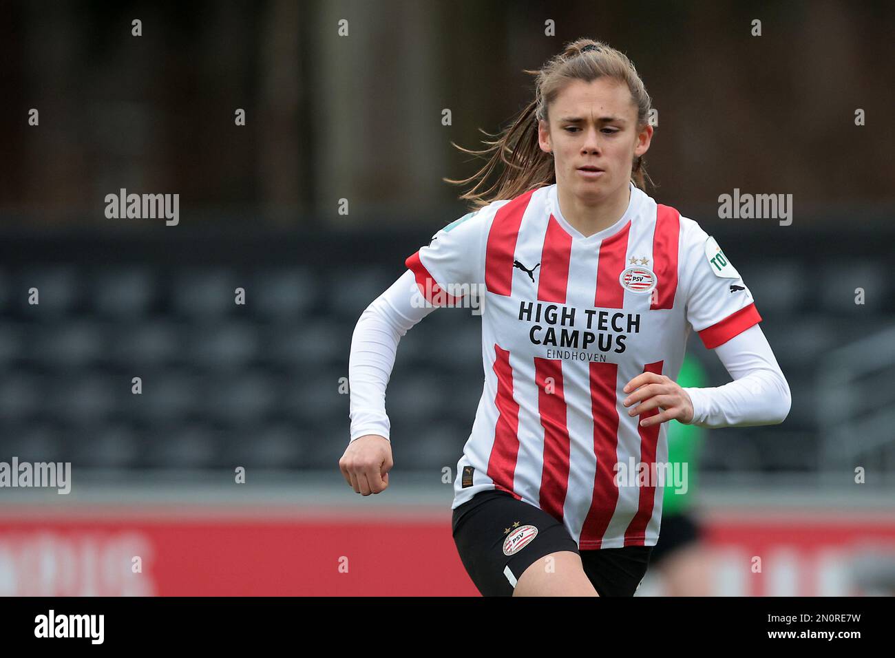 EINDHOVEN - Joelle Smits of PSV V1 during the Dutch Eredivisie women's match between PSV and Ajax at PSV Campus De Herdgang on February 5, 2023 in Eindhoven, Netherlands. AP | Dutch Height | Jeroen Putmans Stock Photo