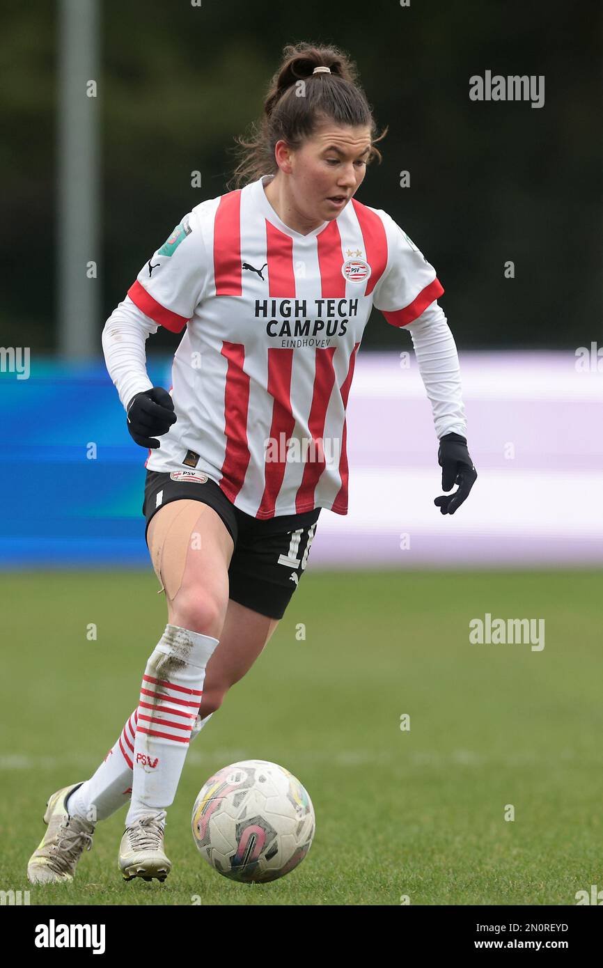 EINDHOVEN - Lisa Pechersky of PSV V1 during the Dutch Eredivisie women's match between PSV and Ajax at PSV Campus De Herdgang on February 5, 2023 in Eindhoven, Netherlands. AP | Dutch Height | Jeroen Putmans Stock Photo
