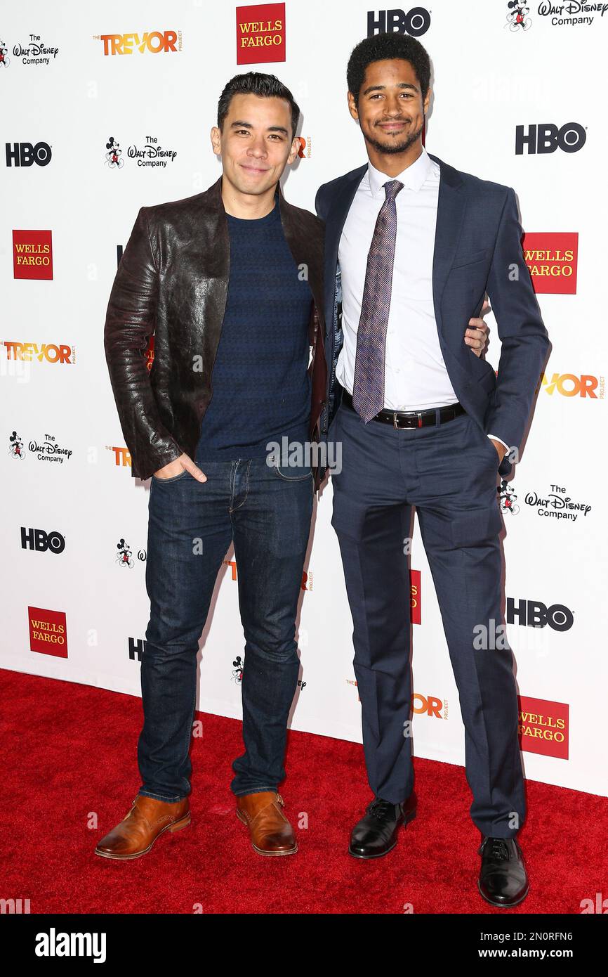 Conrad Rocamora Conrad Ricamora, left, and Alfred Enoch attend 2015 TrevorLIVE LA held ...
