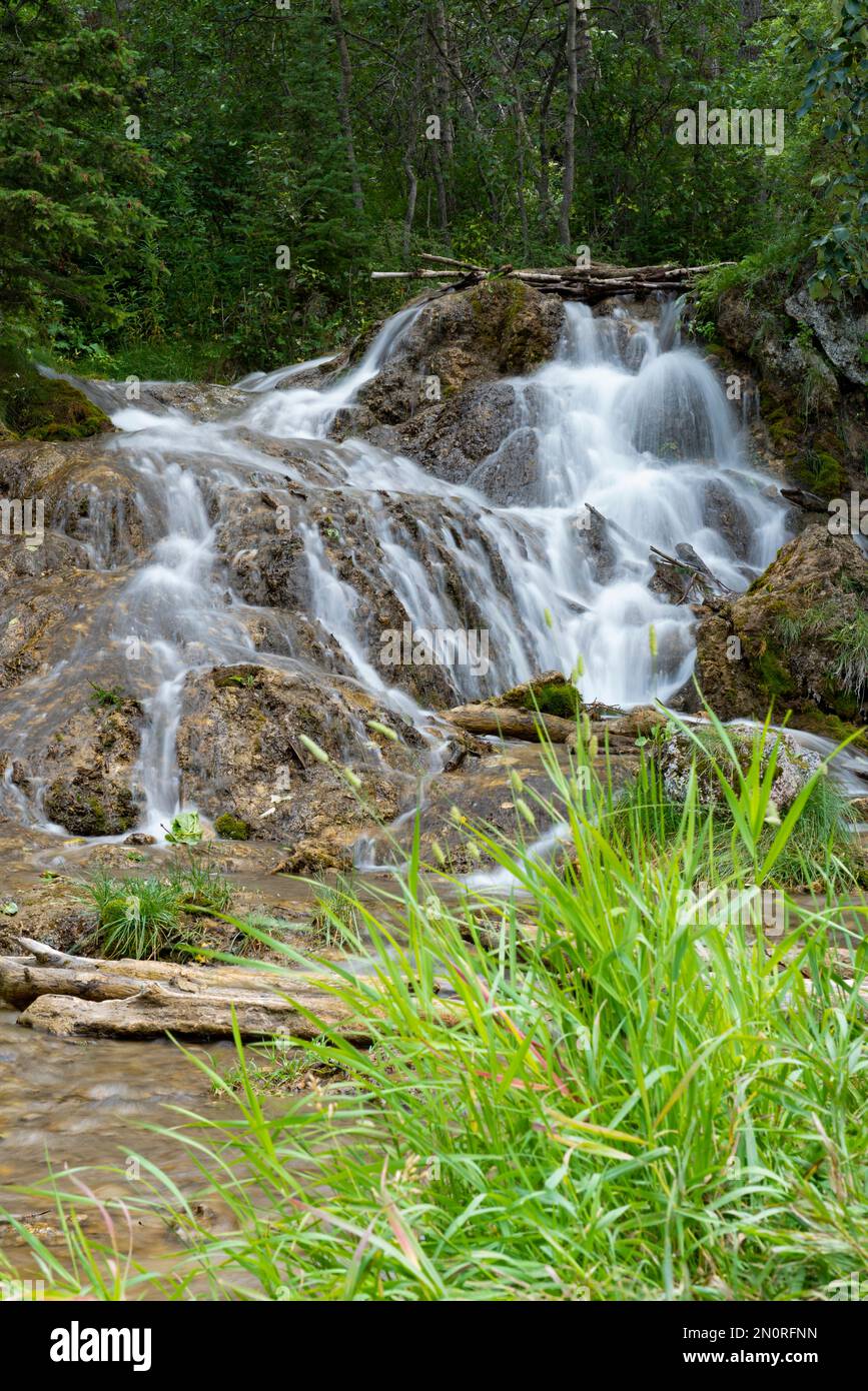 Waterfall at Big Hill Springs Provincial Park near Calgary Alberta