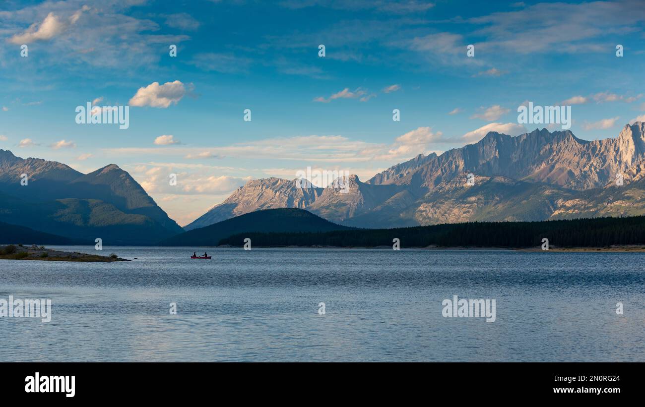 Lakeshore views of the Canadian Rocky Mountain, Interlakes Campground