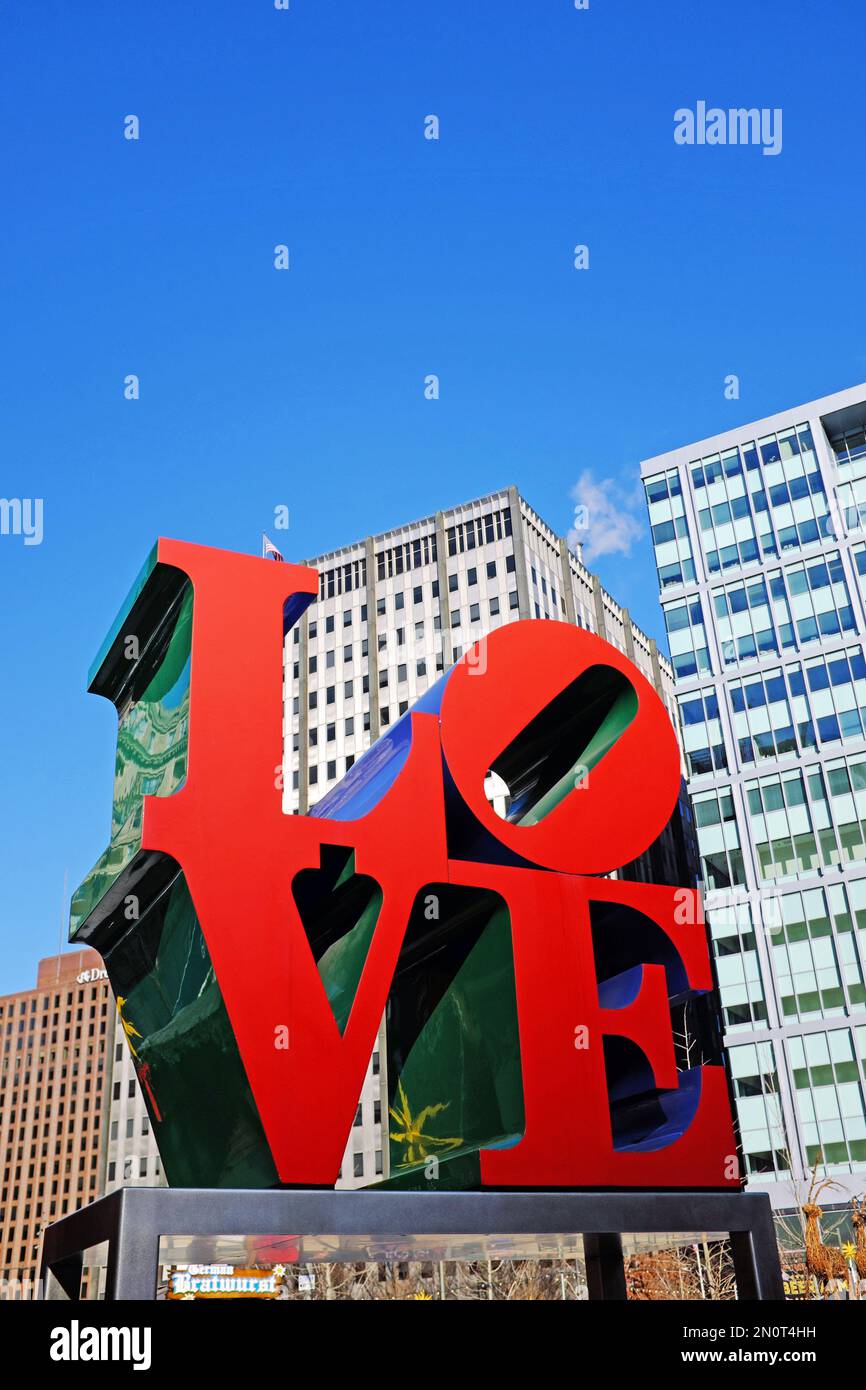 The Iconic Love Sign in the City of Brotherly Love, Philadelphia