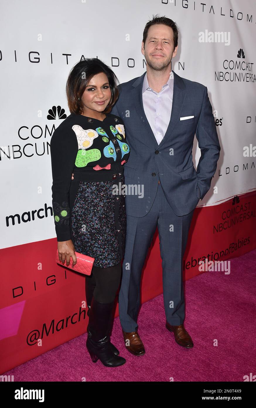 Mindy Struss Mindy Kaling, left, and Ike Barinholtz arrive at the March of Dimes ...