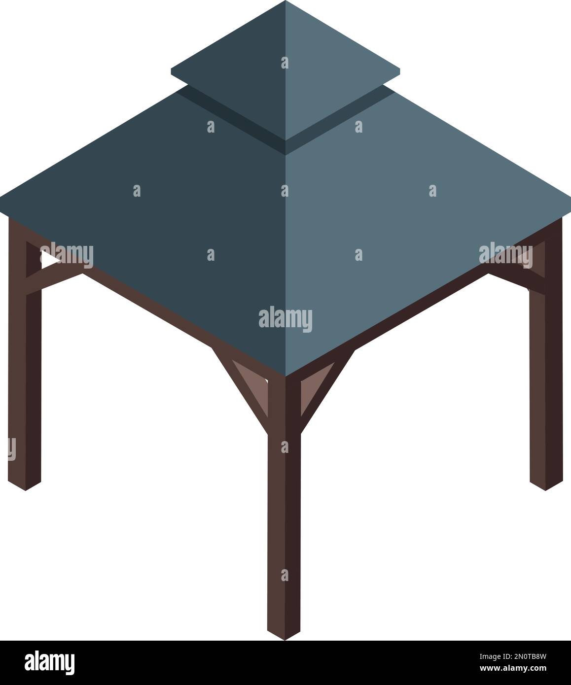 Summer pergola icon isometric vector. House building. Wood design Stock ...