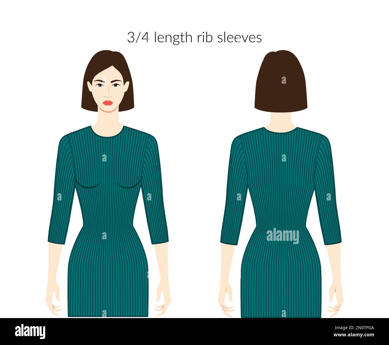 3 4 sleeve Stock Vector Images - Alamy