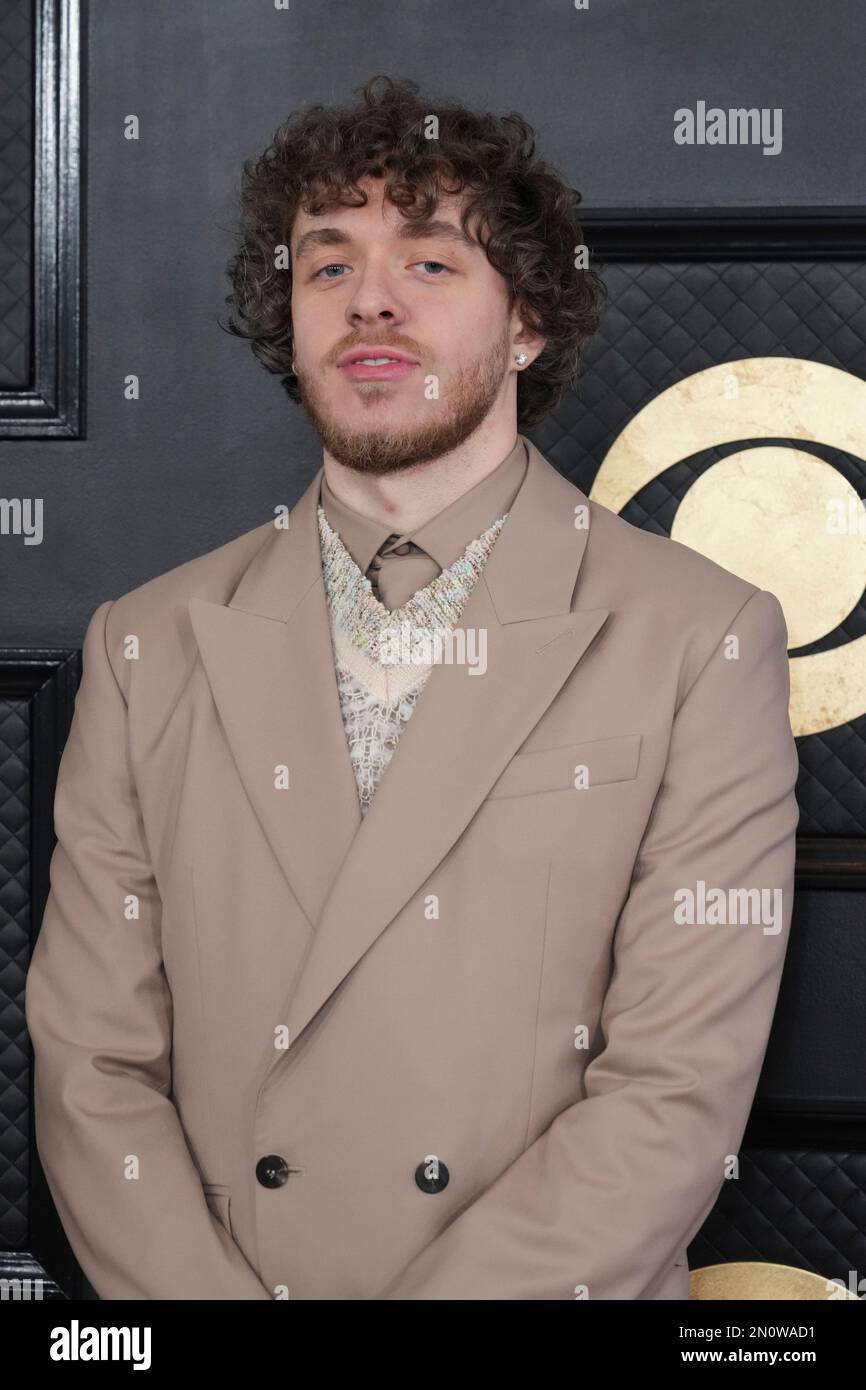 Jack Harlow arrives at the 65th annual Grammy Awards on Sunday, Feb. 5