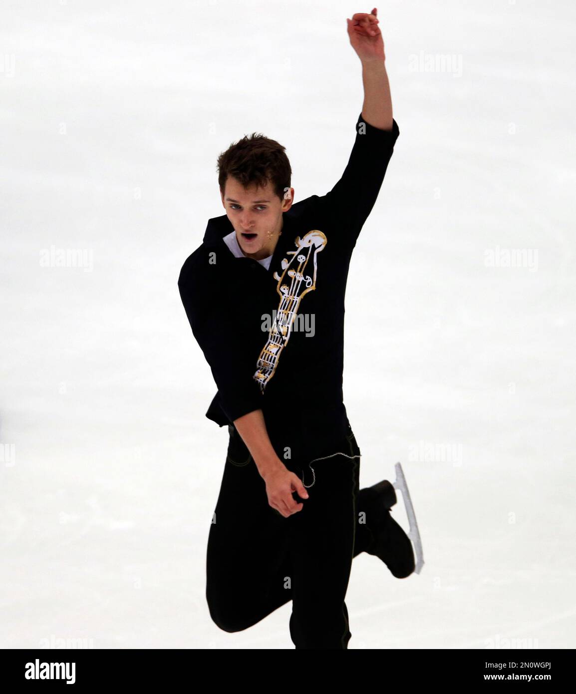 Russia's Maxim Kovtun performs during a short program of NHK Trophy ...