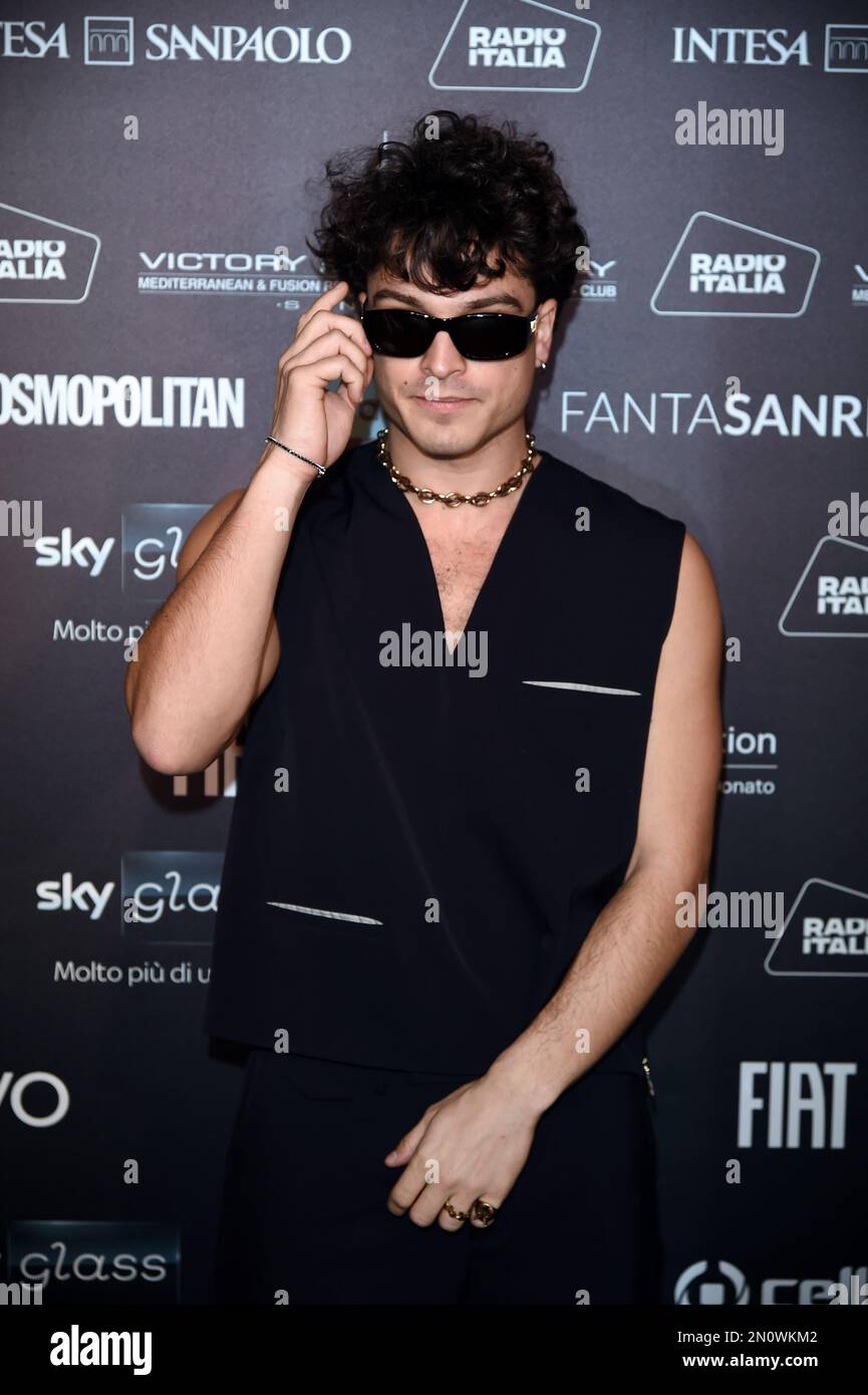 San Remo, Italy. 06th Feb, 2023. Sanremo, 73rd Italian Song Festival -  Arrivals at the Radio Italia party. Pictured : Leo Gassman Credit:  Independent Photo Agency/Alamy Live News Stock Photo - Alamy