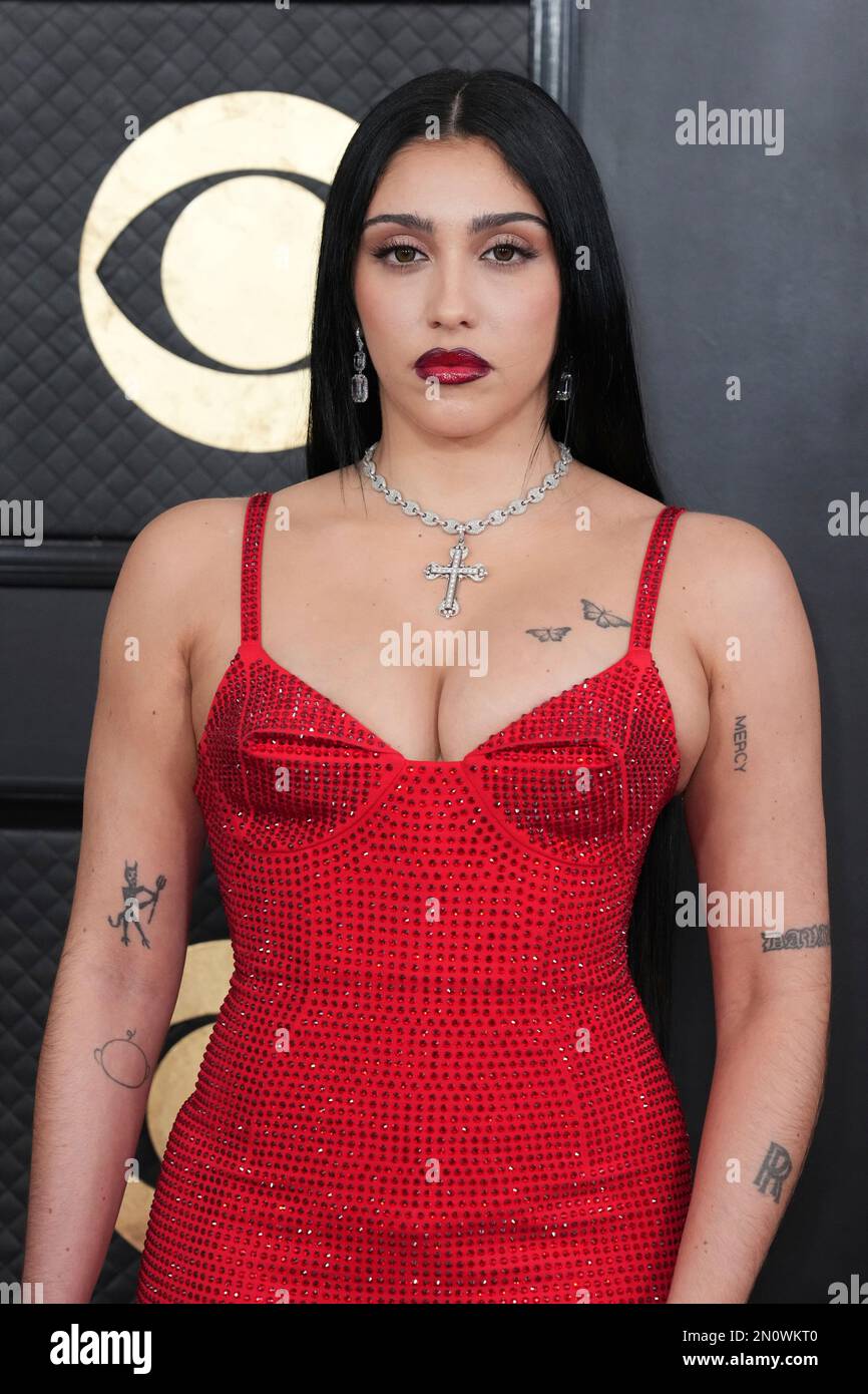 Lourdes Leon arrives at the 65th annual Grammy Awards on Sunday, Feb. 5