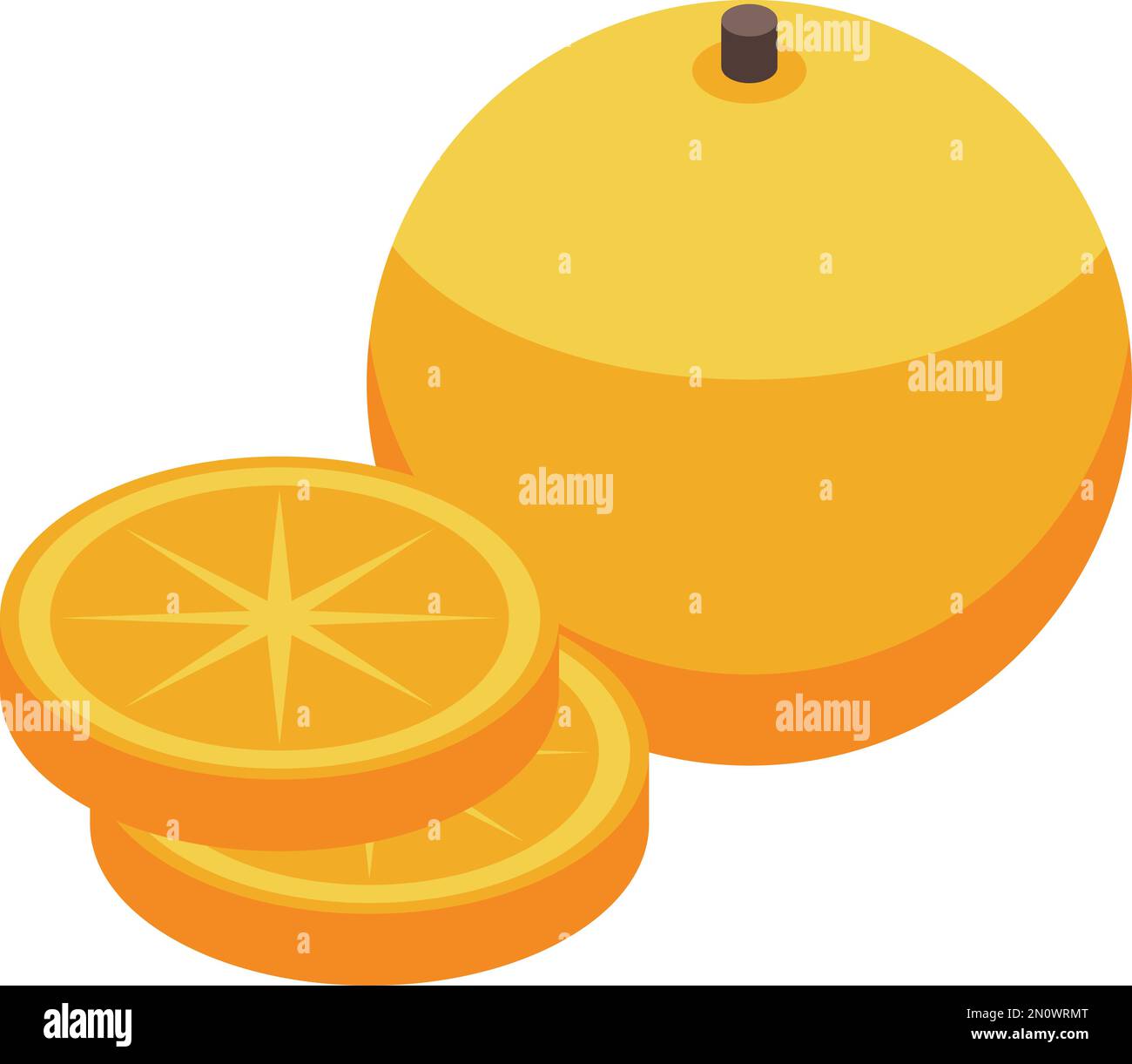 Orange diet icon isometric vector. Food nutrition. Food diet Stock