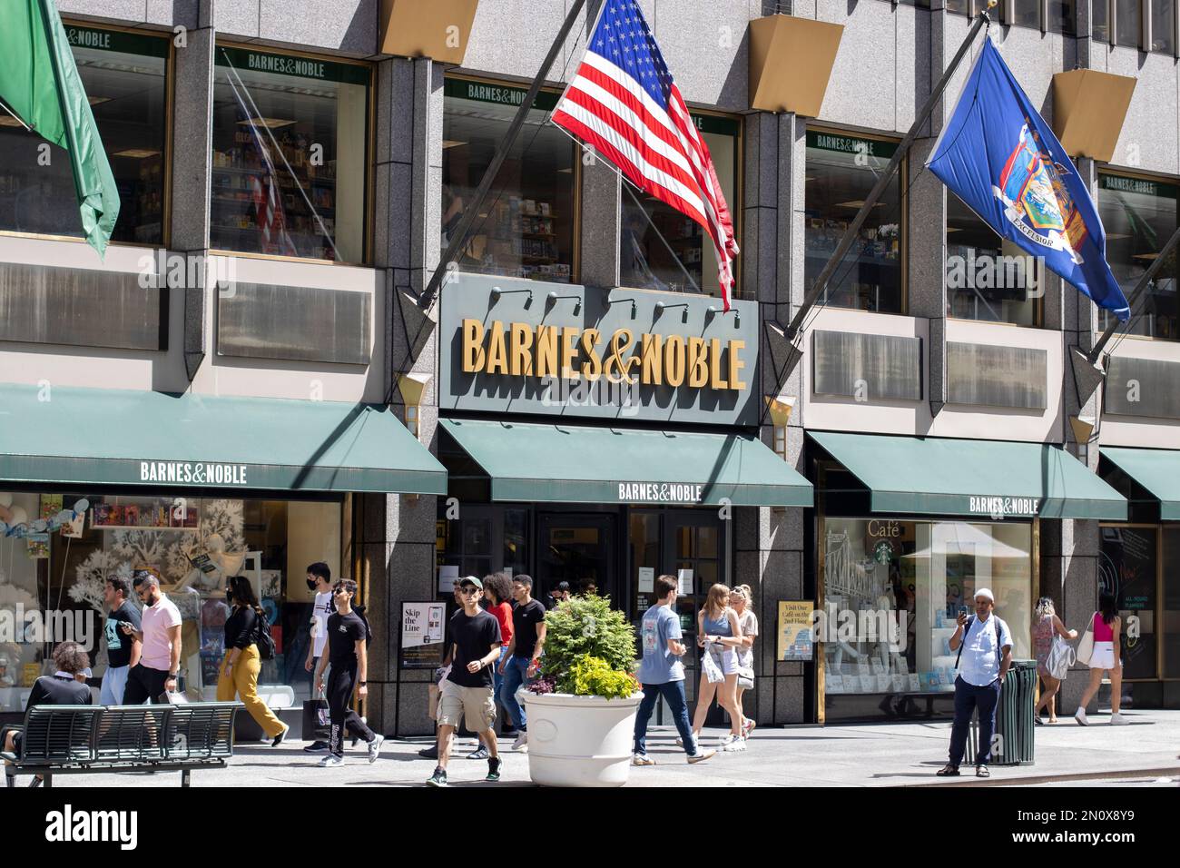 The Barnes & Noble 5th Ave Bookstore in Midtown Manhattan, New York City, seen on Monday, July 4