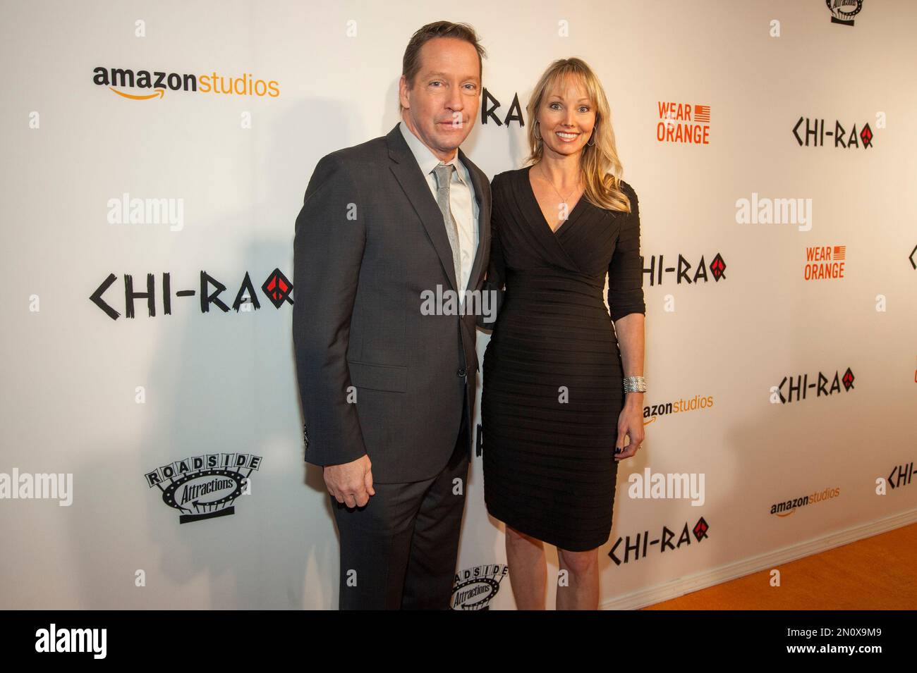 DB Sweeney and wife Ashley Vachon at the world premiere of “ChiRaq” at the Chicago Theatre on