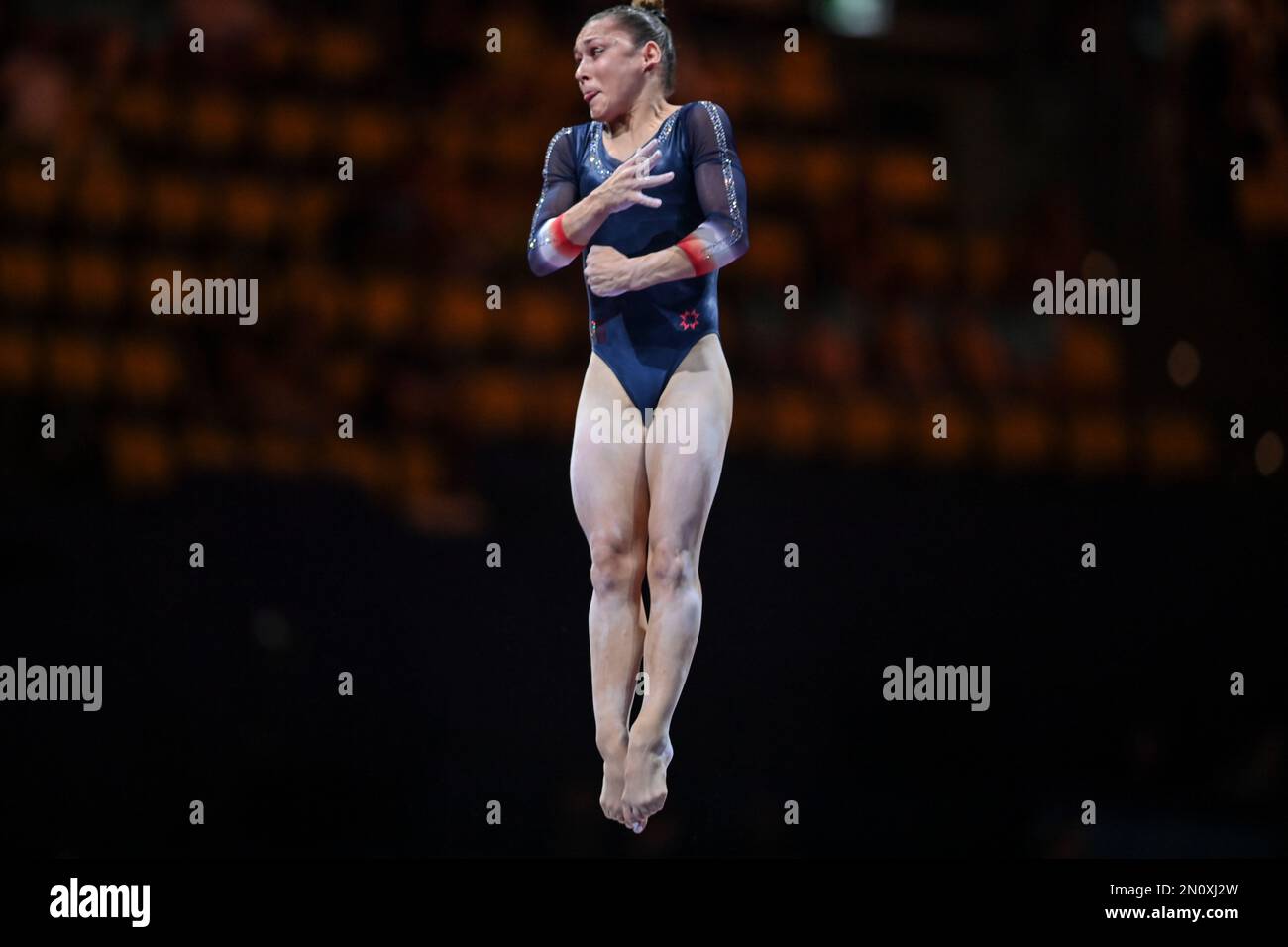 Carolann Héduit (France). European Championships Munich 2022: Artistic Gymnastics, Women's Team Finals Stock Photo