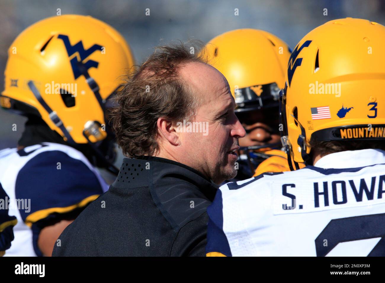 West Virginia head coach Dana Holgorsen during the first half of an