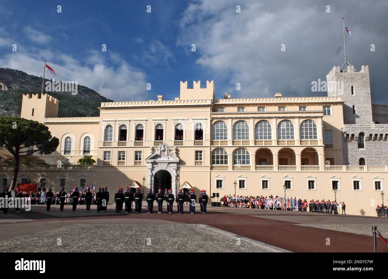 Monaco Ap Monaco palace is seen during the Monaco's national day ceremony ...