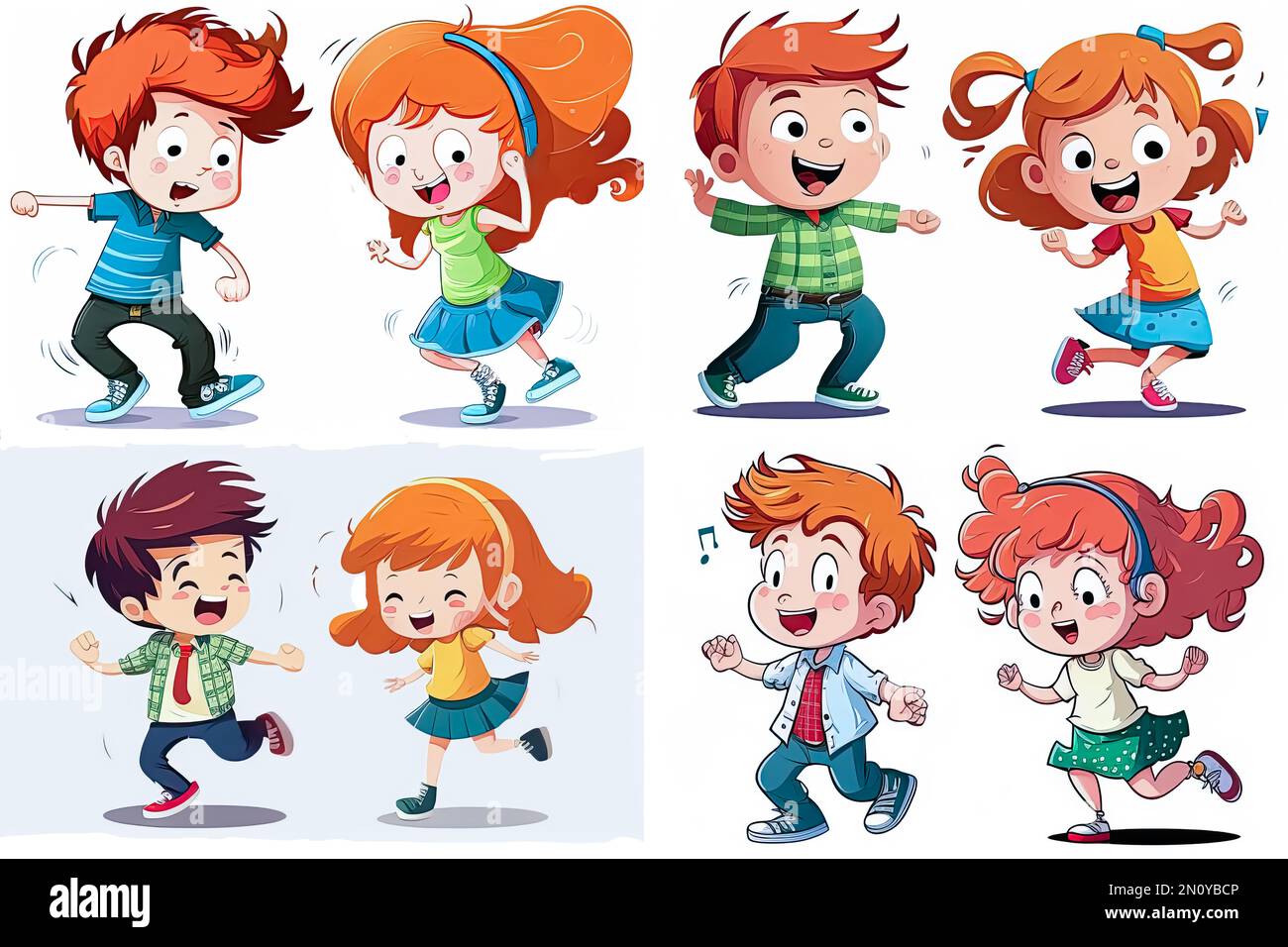 Boy dancing cartoon illustration hi-res stock photography and images - Alamy