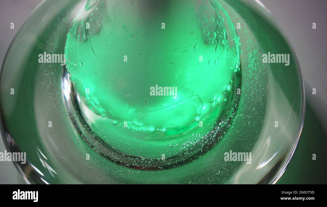 hookah. water gurgles in a hookah vessel. closeup. Bubbling water in