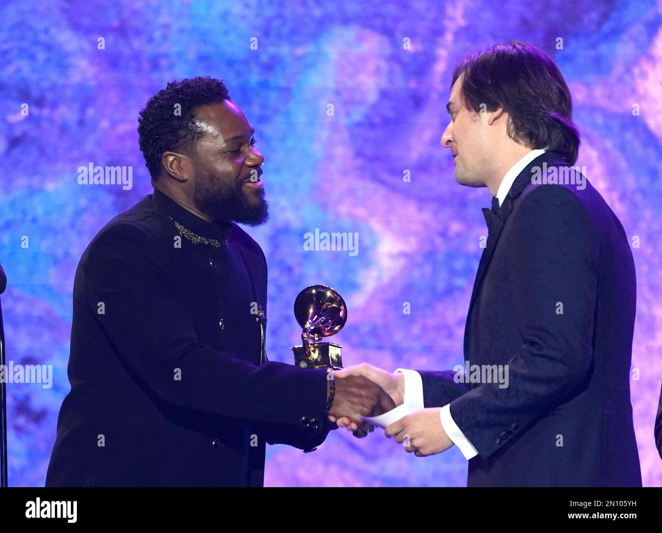 Michael Repper accepts the award for best Orchestral Performance of