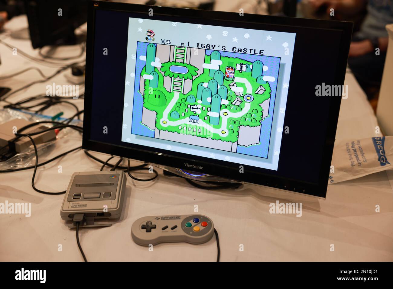 Bristol, UK. 04th Feb, 2023. Classic retro gaming consoles seen during the event The South West's No.1 Anime Con is held at Mercure Grand Hotel from 4th to 5th of February. Participants can play video games, watch stage performances, and shop from Japanese Exhibitors. Credit: SOPA Images Limited/Alamy Live News Stock Photo