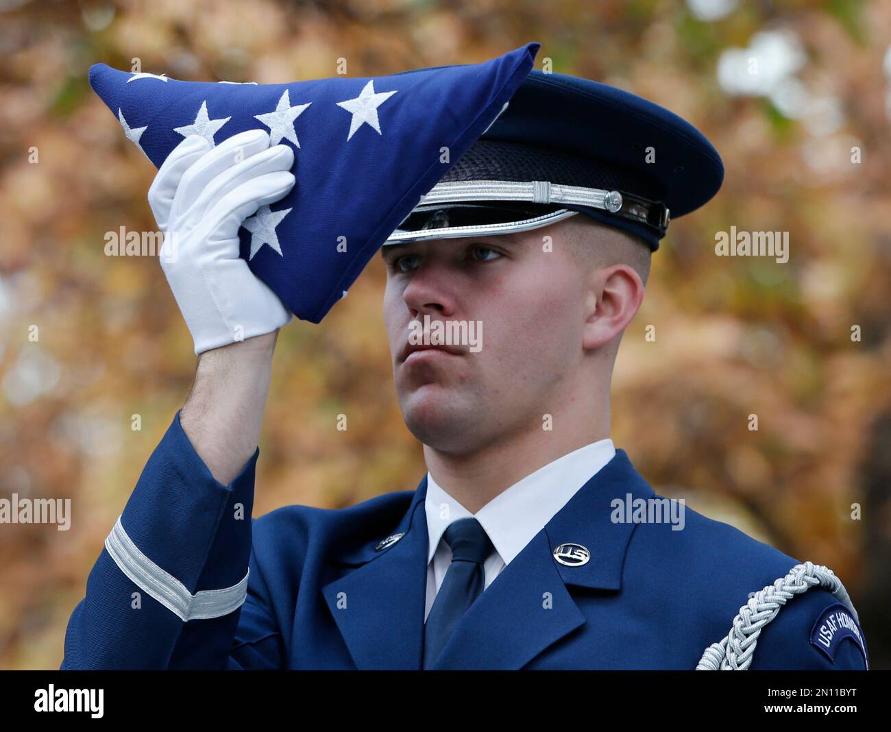 United States Air Force Honor Guard Senior Airman Austin Robedeaux