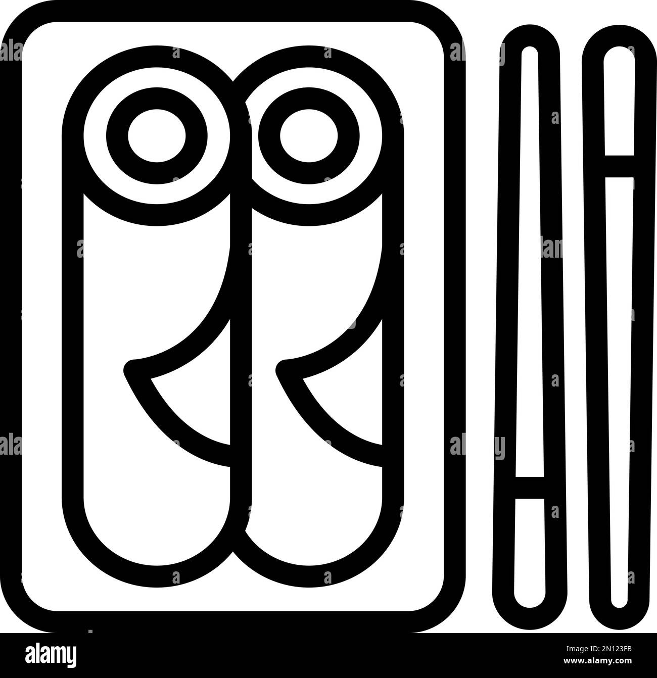 Lunch plate icon outline vector. Roll cuisine. Meal cheese Stock Vector