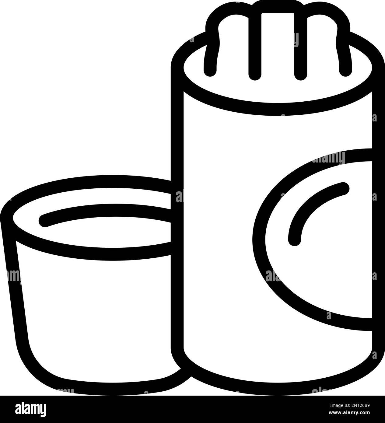 Spring roll icon outline vector. Food cuisine. Chinese meal Stock ...