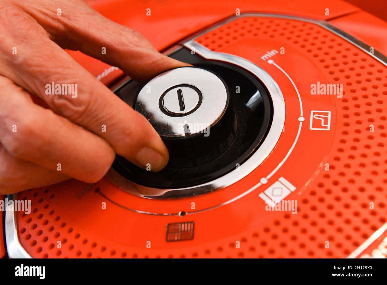 Vacuum Cleaner, Dial, Base, Suction Power Stock Photo
