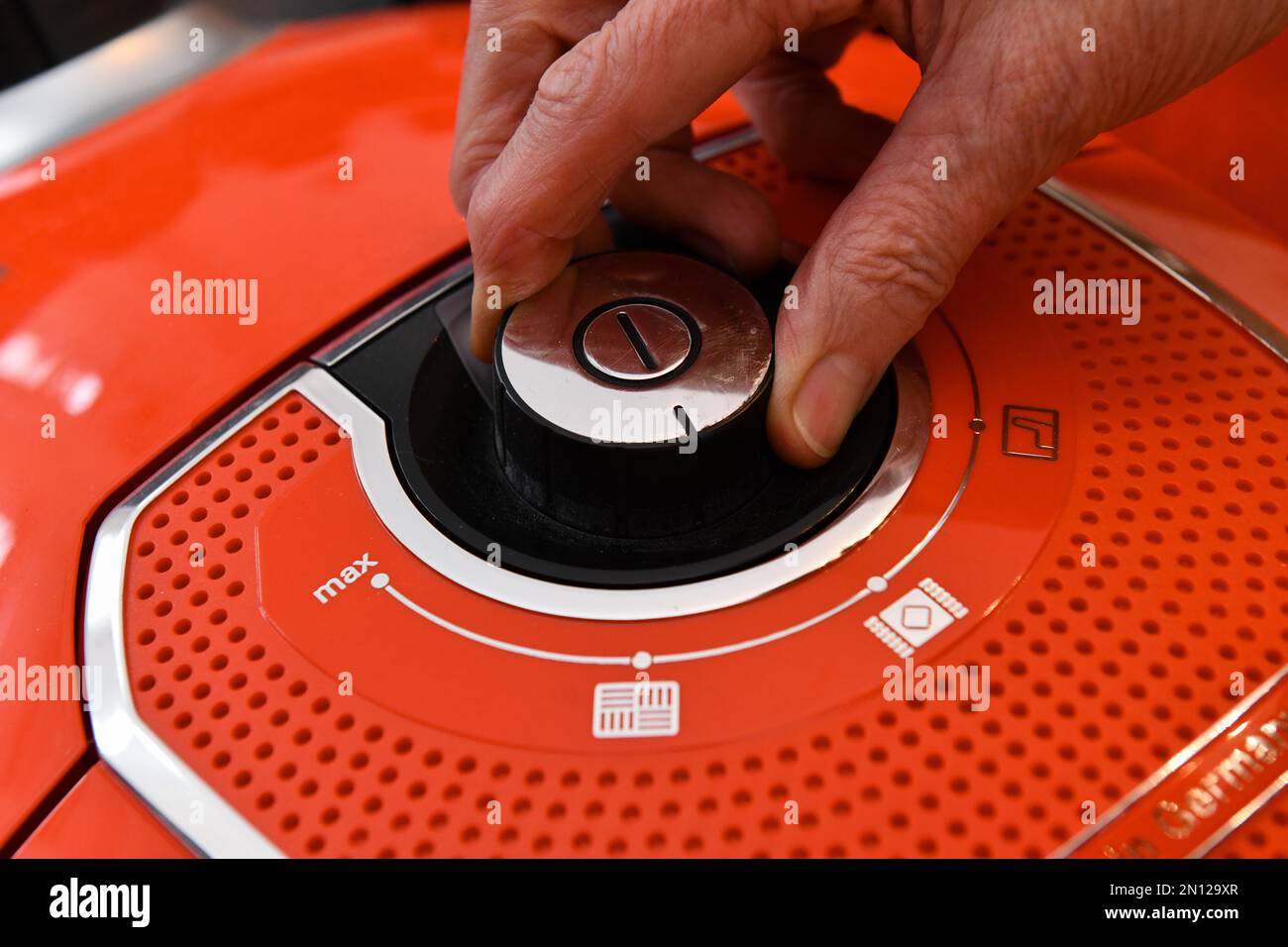 Vacuum Cleaner, Dial, Base, Suction Power Stock Photo