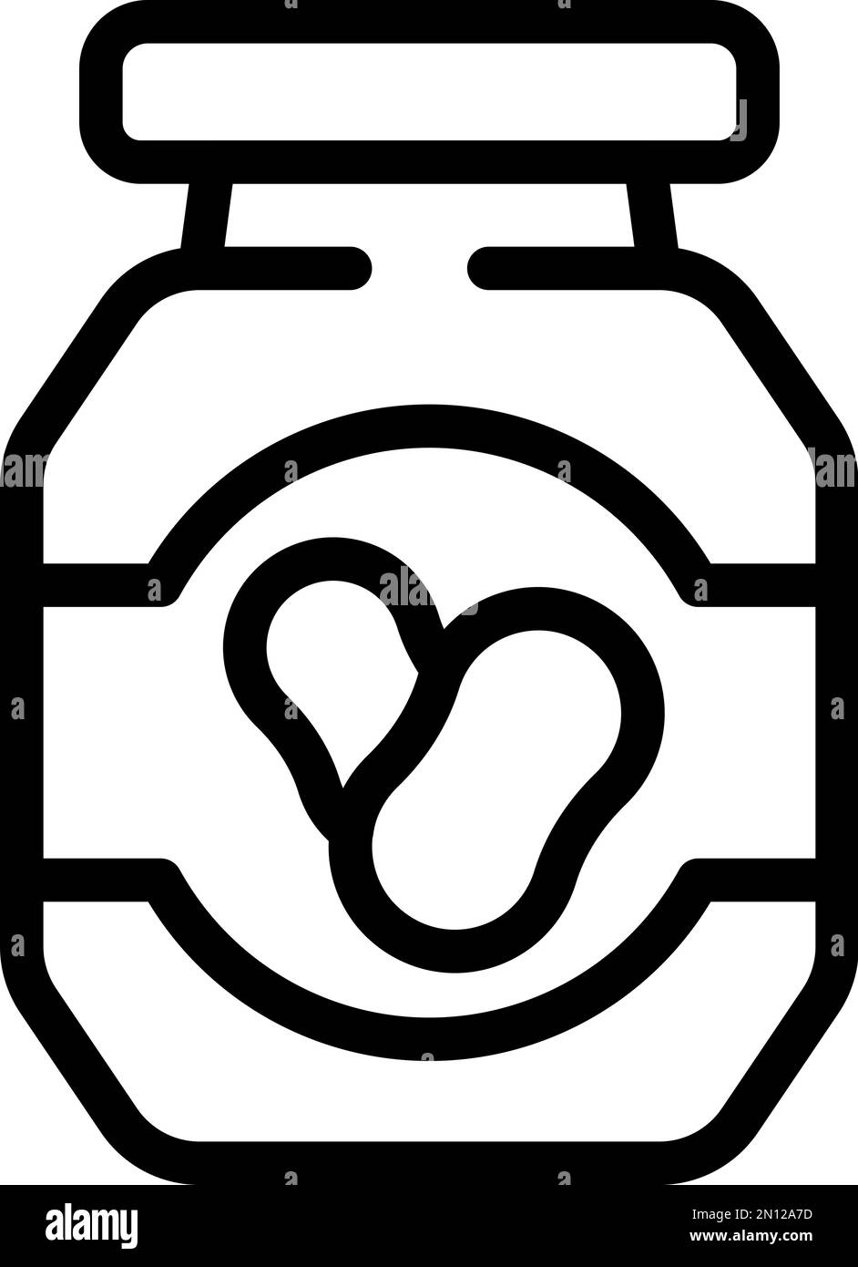 Cream butter icon outline vector. Peanut jar. Spread food Stock Vector ...