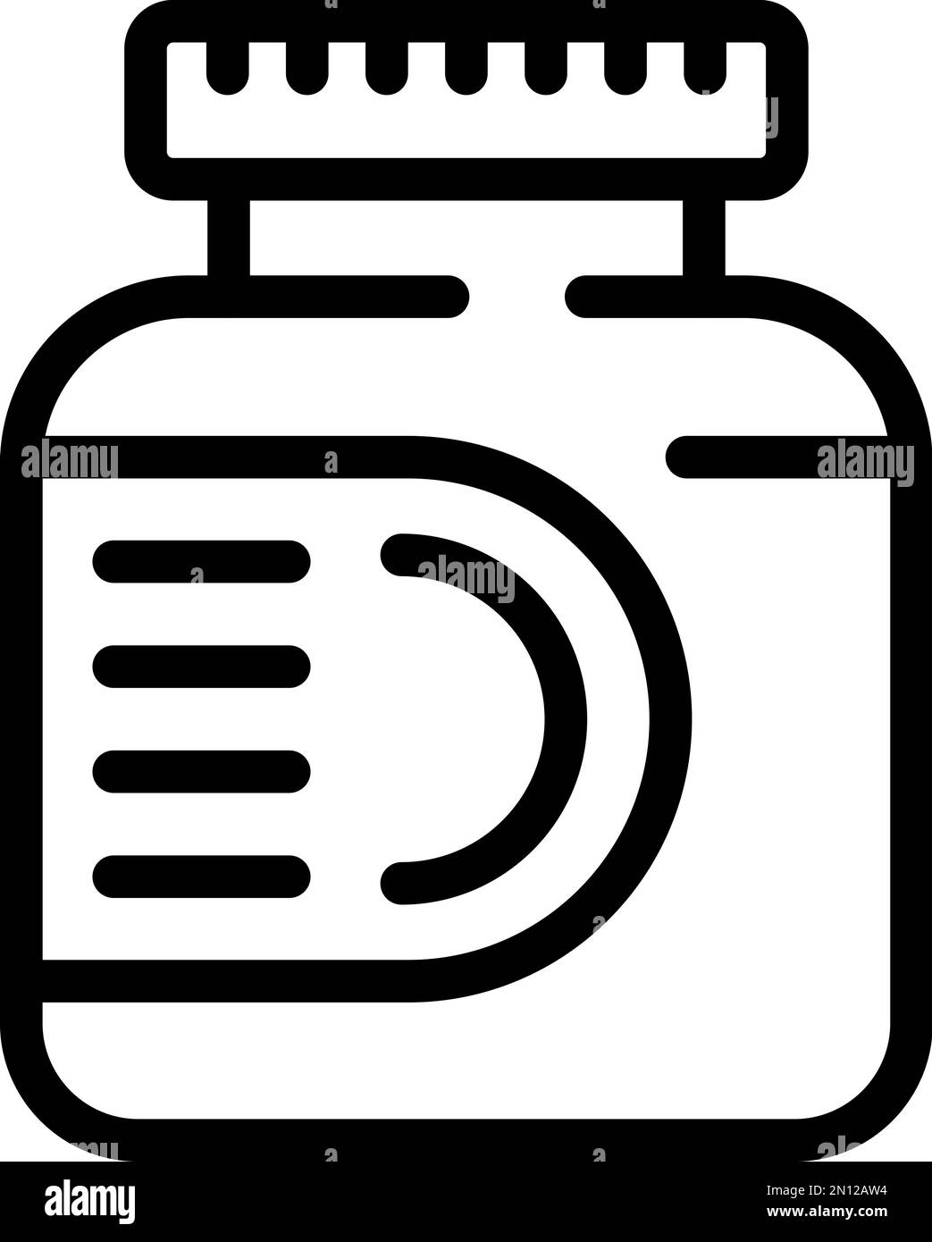 Peanut butter icon outline vector. Nut jar. American snack Stock Vector