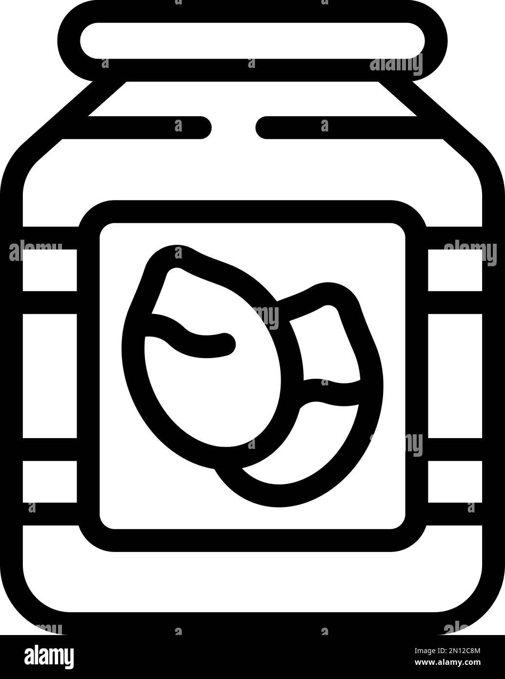 Peanut butter icon outline vector. Nut jar. American food Stock Vector