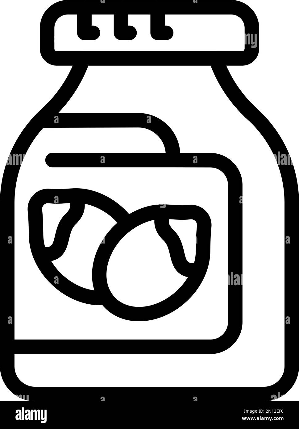 Snack butter icon outline vector. Peanut jar. Cream food Stock Vector ...